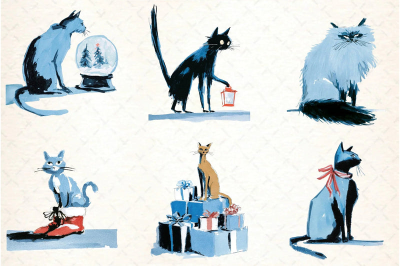 Christmas Cats Holiday Clipart Bundle - CraftNest - Digital Crafting and Art