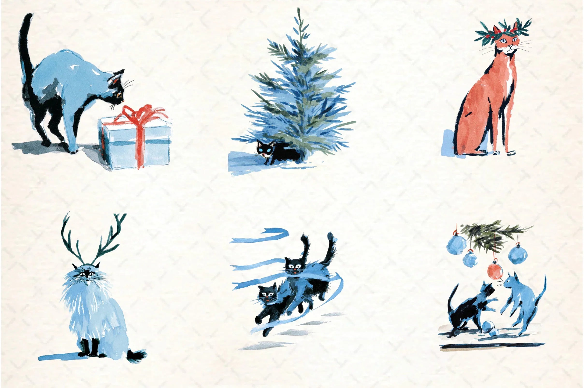 Christmas Cats Holiday Clipart Bundle - CraftNest - Digital Crafting and Art