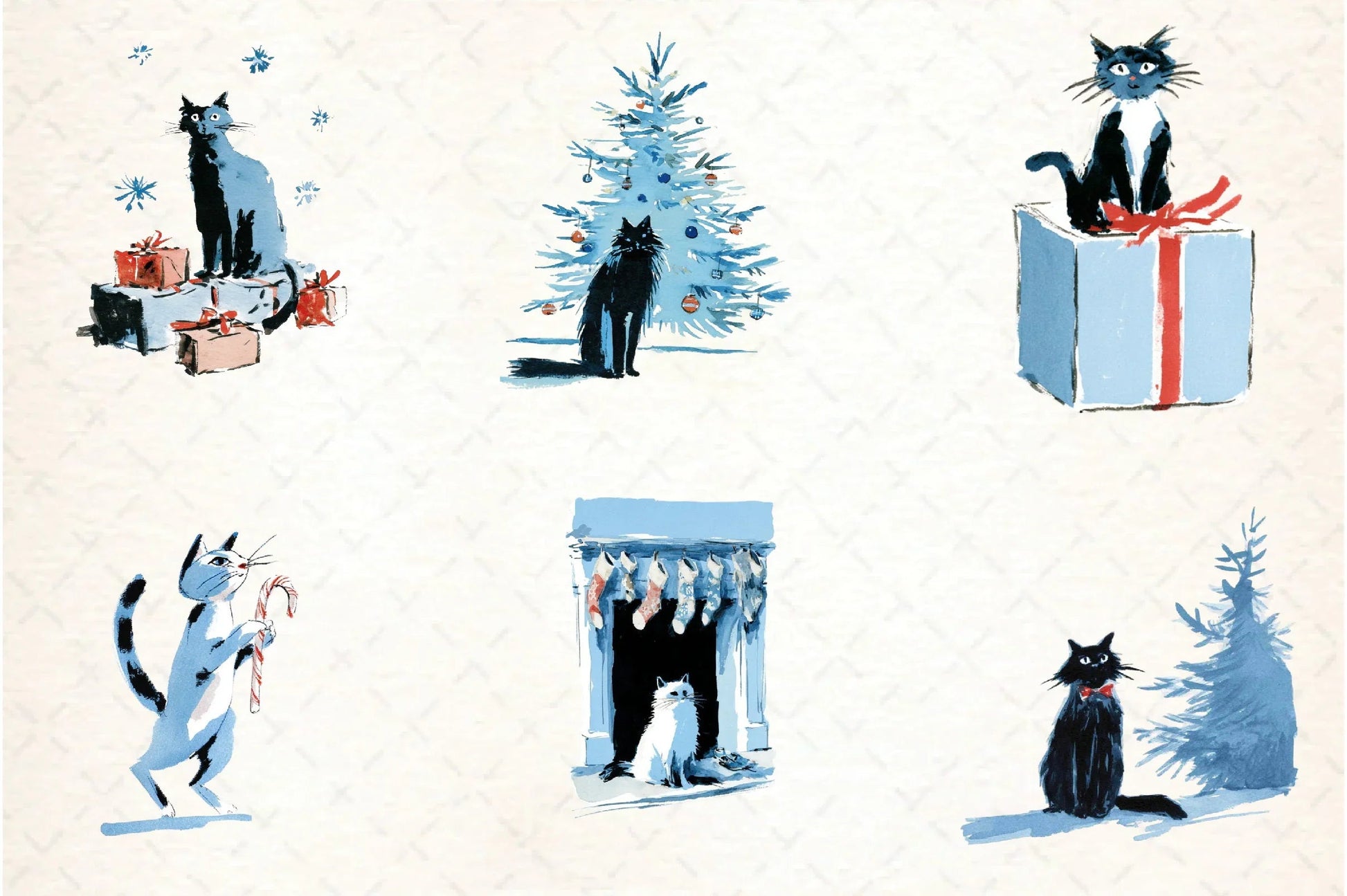 Christmas Cats Holiday Clipart Bundle - CraftNest - Digital Crafting and Art