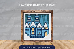 Christmas Church 3D Layered Papercut Clipart Bundle - CraftNest - Digital Crafting and Art