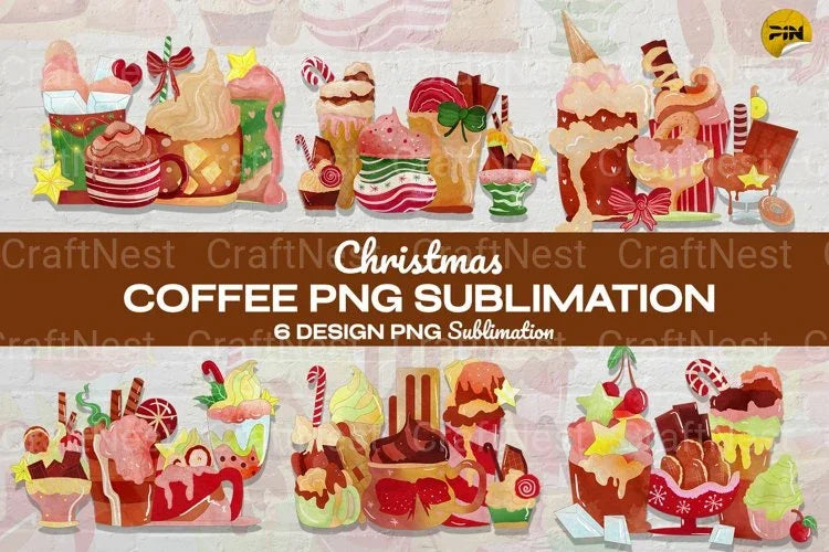 Christmas Coffee Clipart Bundle - CraftNest - Digital Crafting and Art