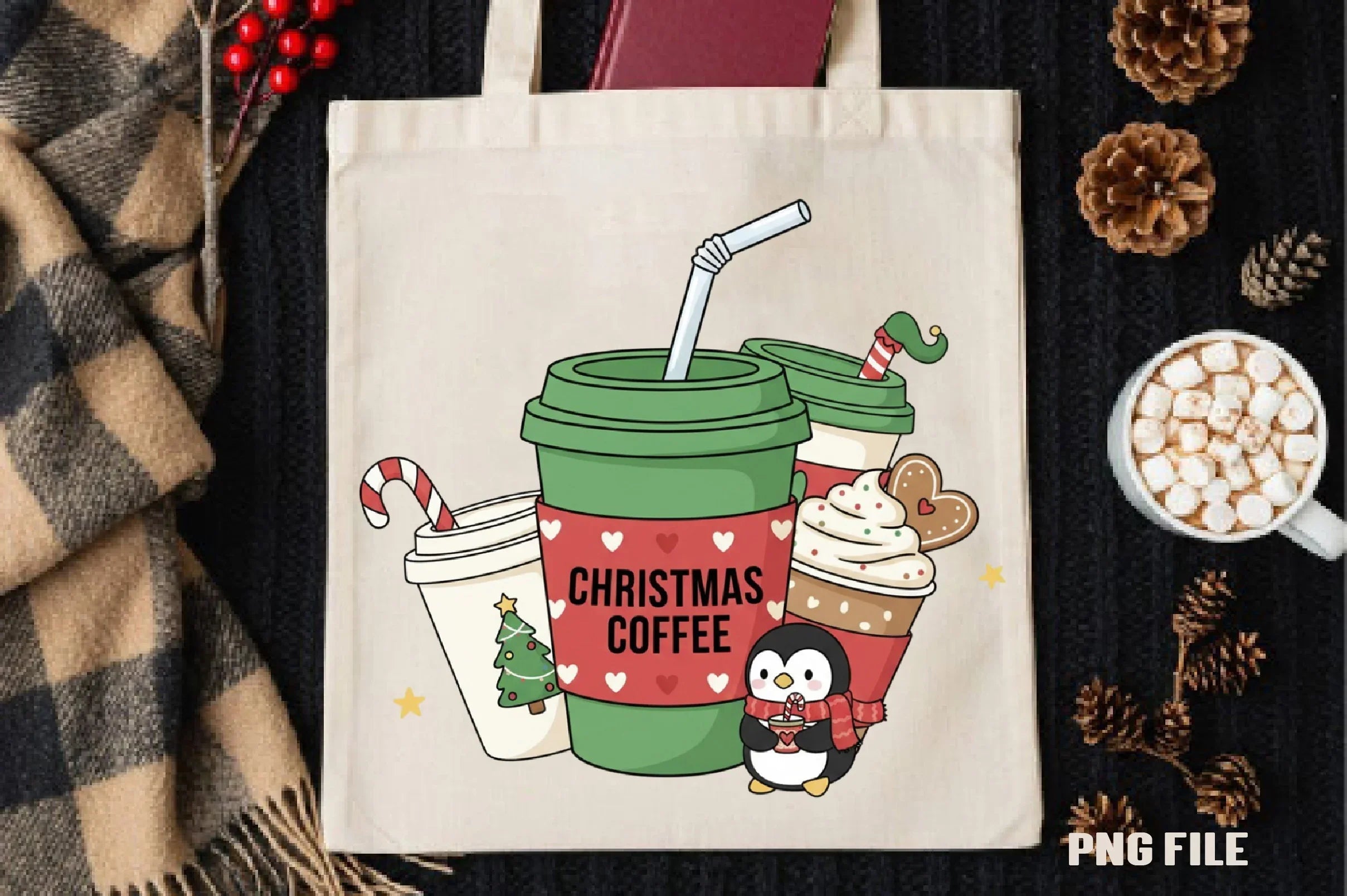 Christmas Coffee Clipart Bundle - CraftNest - Digital Crafting and Art