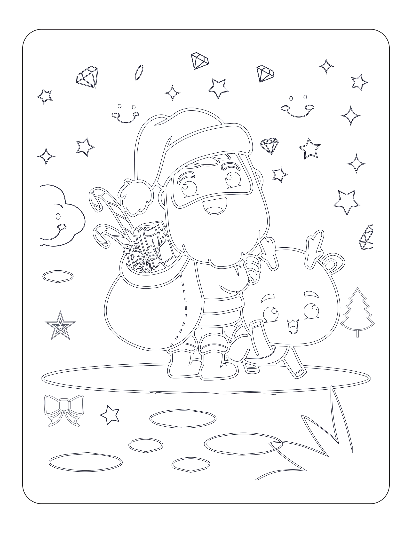 Kids Christmas Coloring Book 3 - CraftNest - Digital Crafting and Art