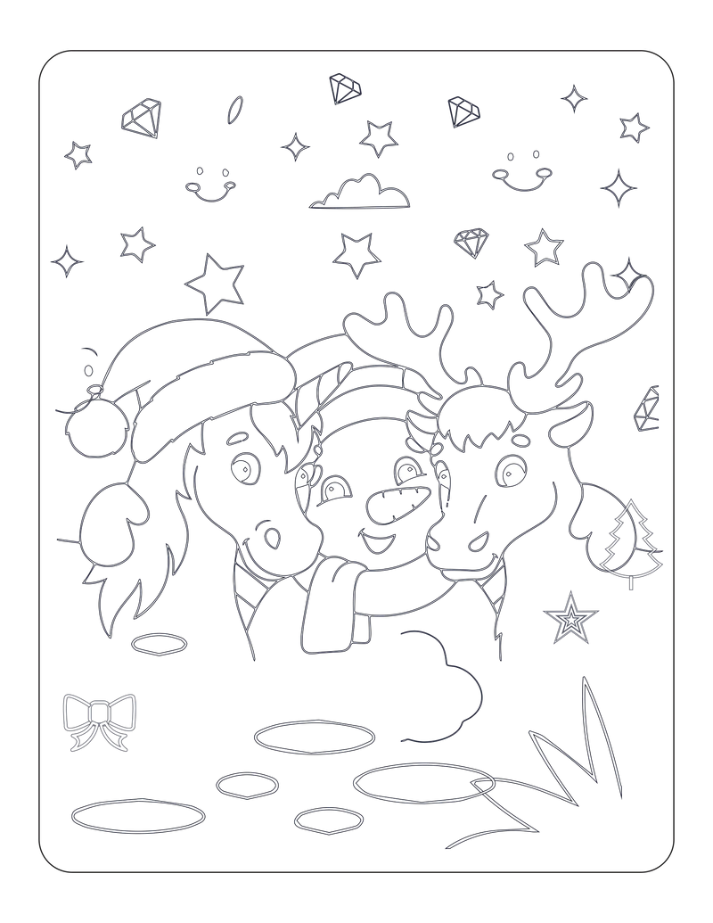 Kids Christmas Coloring Book 3 - CraftNest - Digital Crafting and Art
