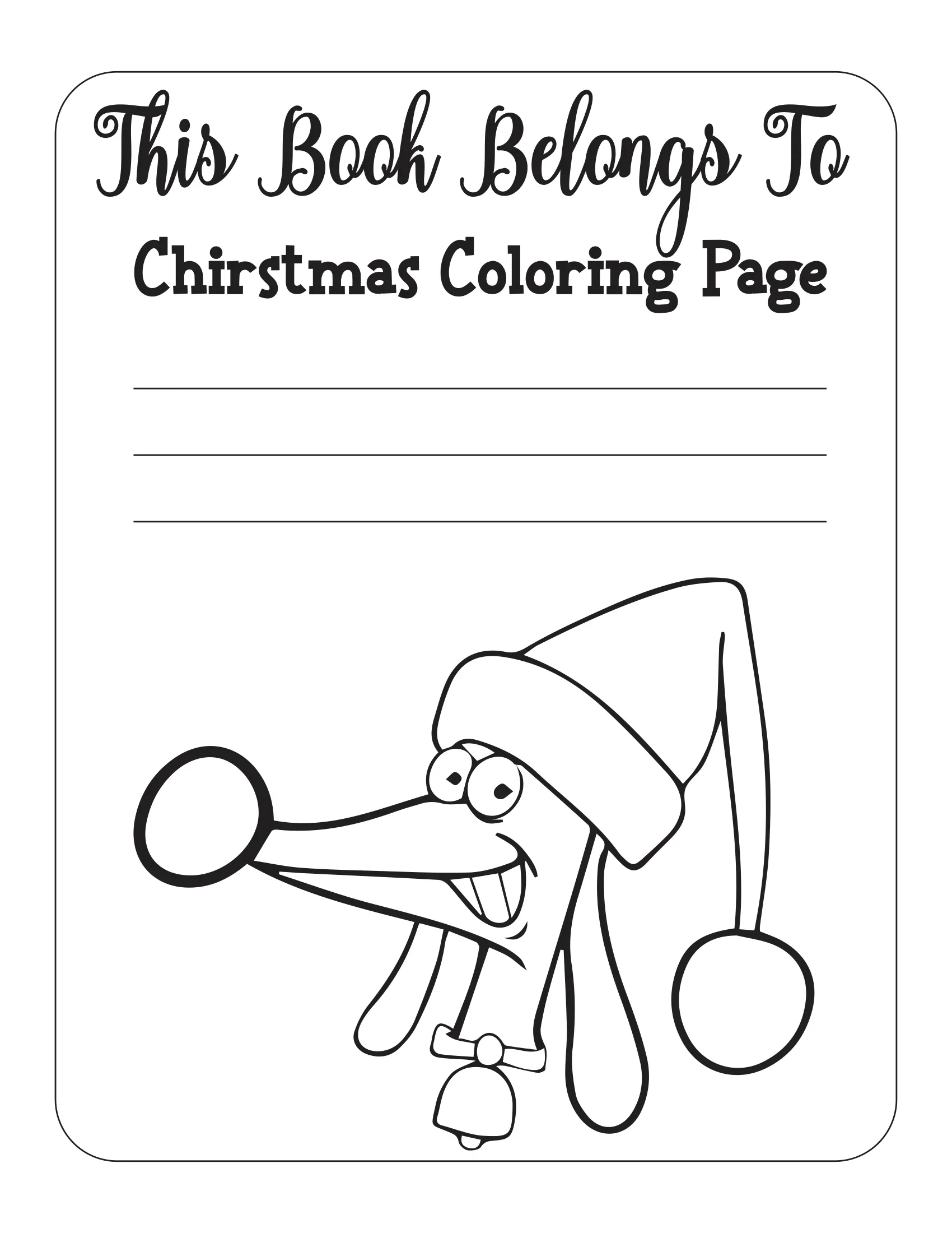 Kids Christmas Coloring Page Coloring Book