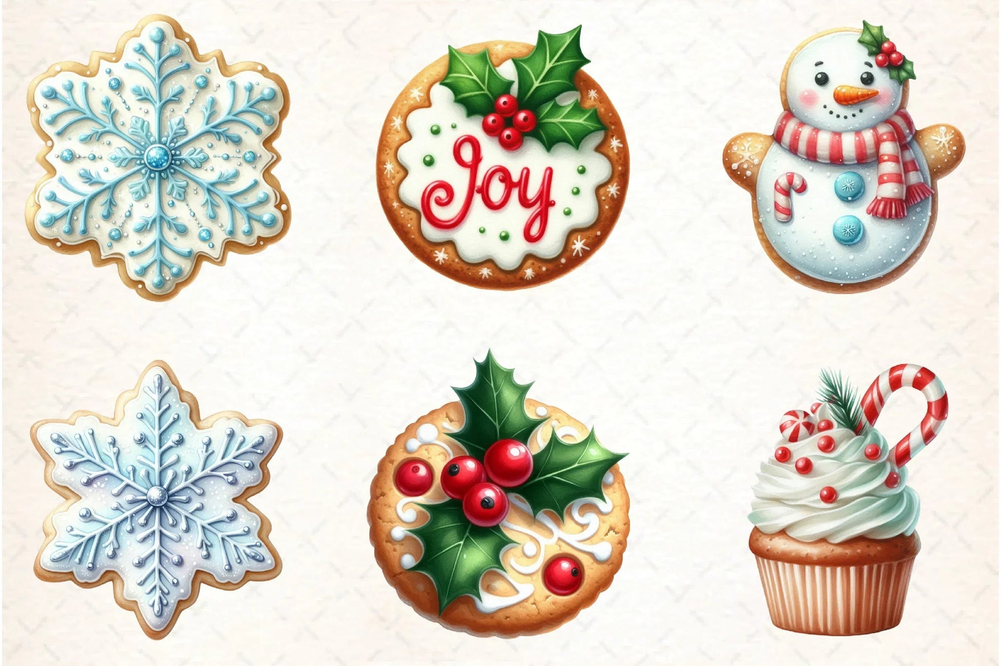 Christmas Cookies & Cupcakes Clipart Bundle - CraftNest - Digital Crafting and Art