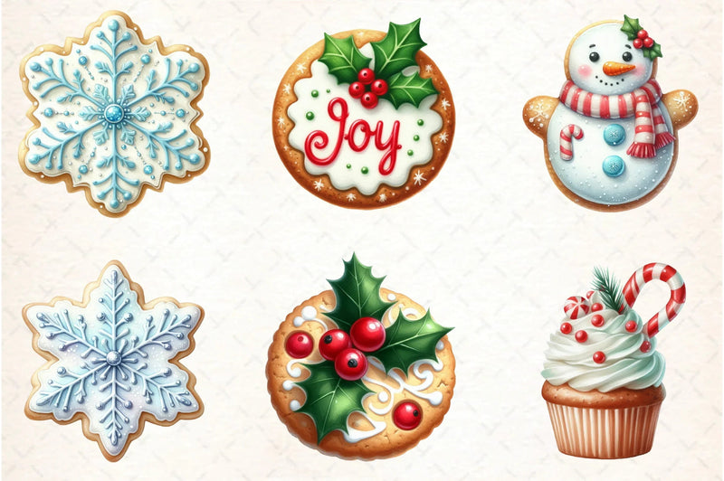 Christmas Cookies & Cupcakes Clipart Bundle - CraftNest - Digital Crafting and Art