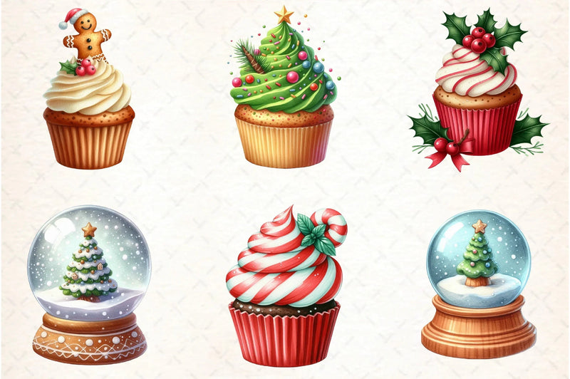 Christmas Cookies & Cupcakes Clipart Bundle - CraftNest - Digital Crafting and Art
