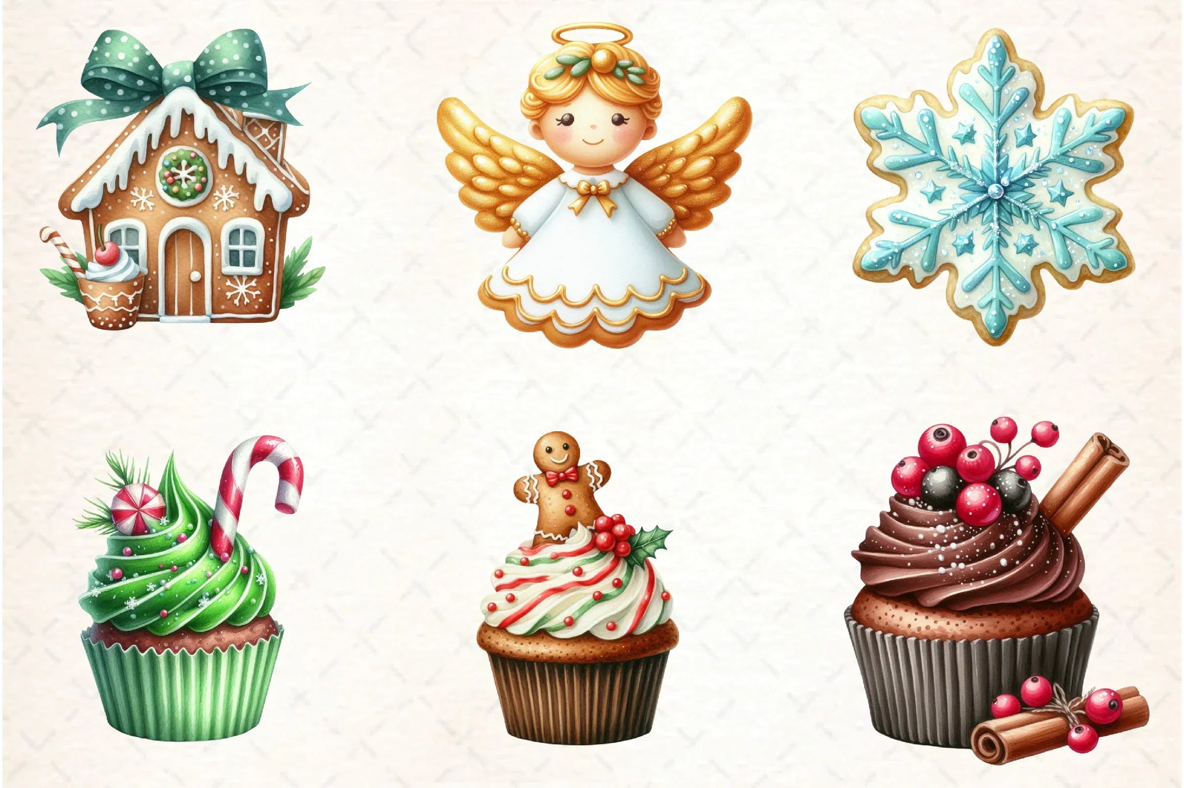 Christmas Cookies & Cupcakes Clipart Bundle - CraftNest - Digital Crafting and Art