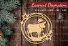 Christmas Cow Lasercut Round Clipart Bundle