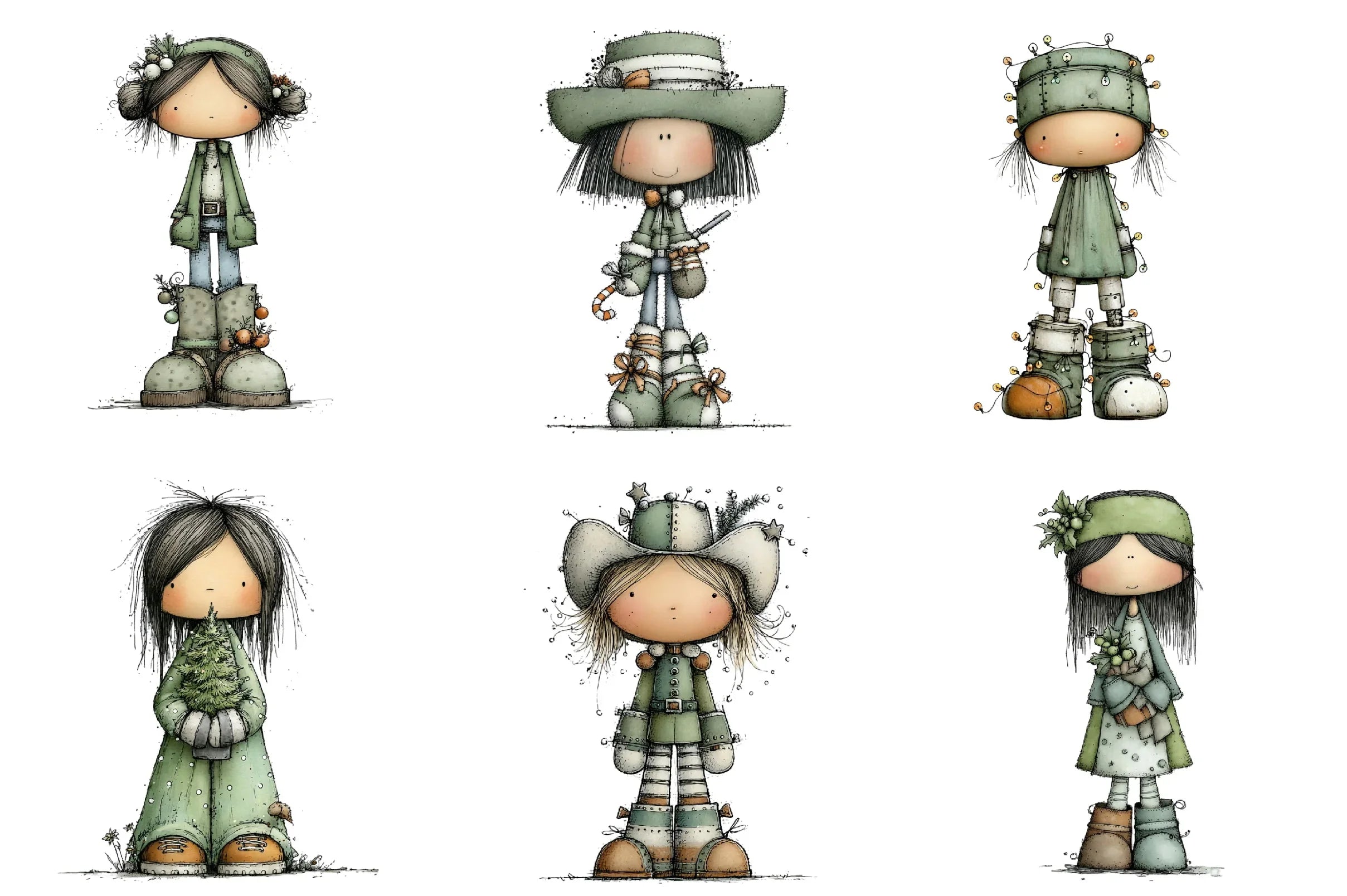 Christmas Cowgirl Nutcracker Clipart Bundle - CraftNest - Digital Crafting and Art