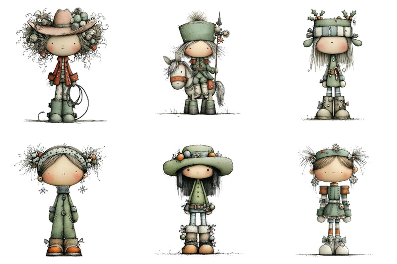 Christmas Cowgirl Nutcracker Clipart Bundle - CraftNest - Digital Crafting and Art