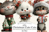 Christmas Cute Cats Clipart Bundle
