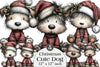 Christmas Cute Dog Clipart Bundle