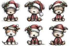 Christmas Cute Dog Clipart Bundle - CraftNest - Digital Crafting and Art