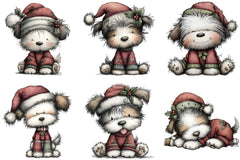 Christmas Cute Dog Clipart Bundle - CraftNest - Digital Crafting and Art