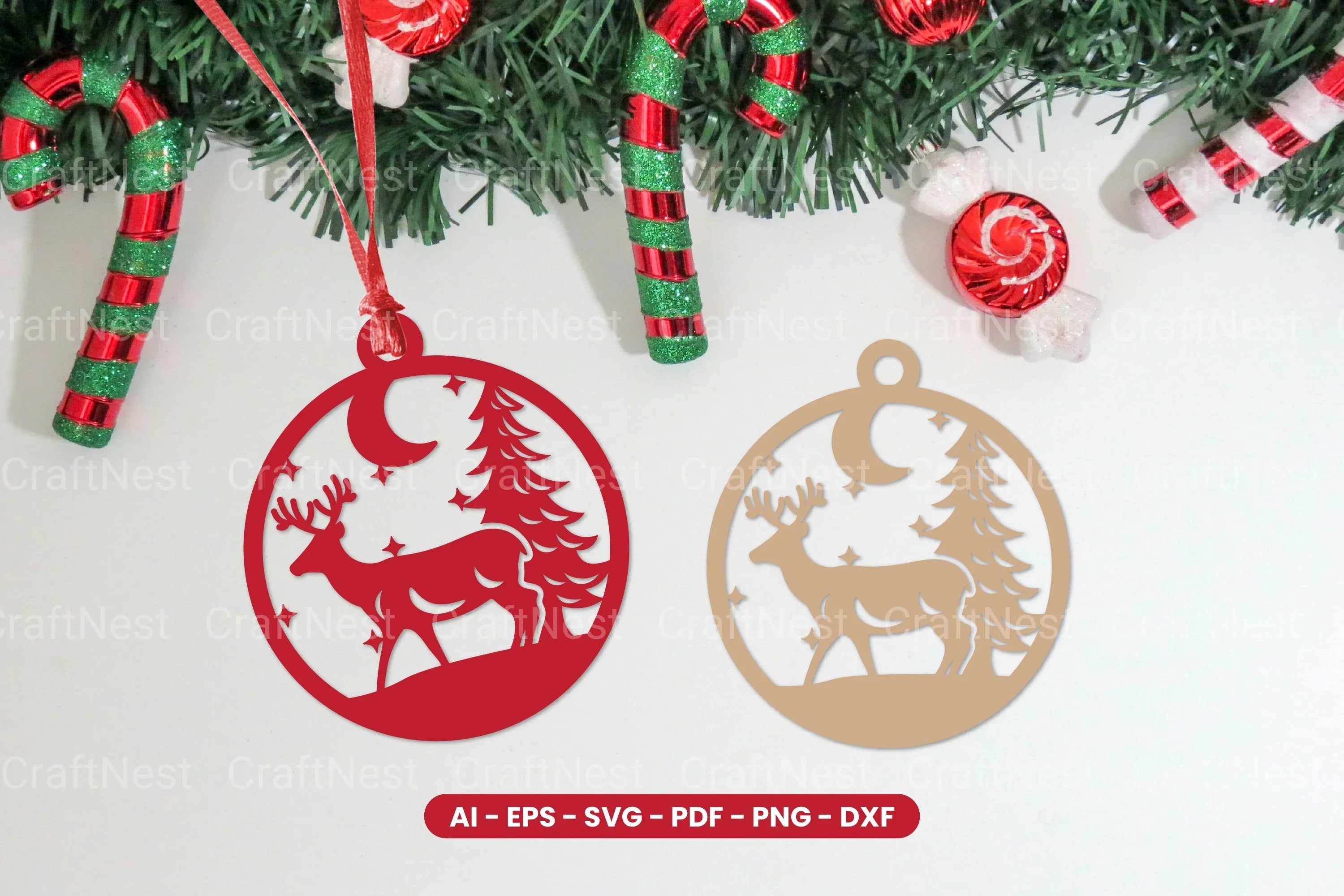 Christmas Decoration Ball Laser Cut SVG Bundle - CraftNest - Digital Crafting and Art