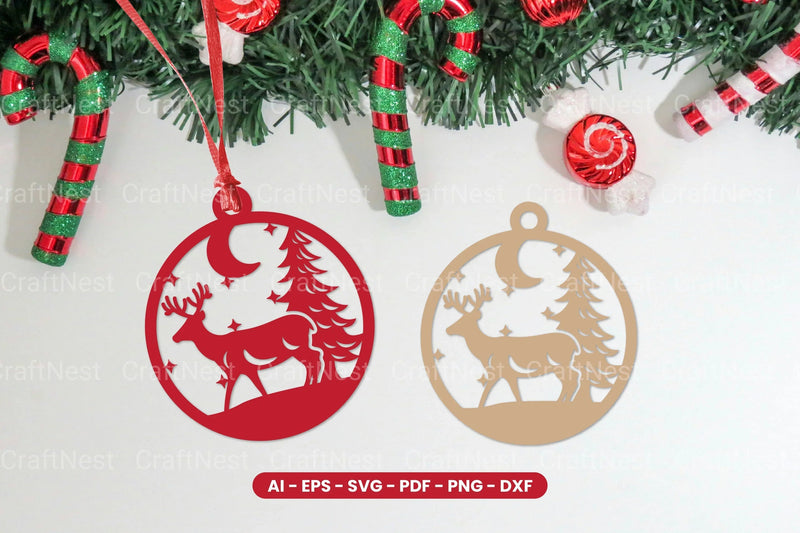 Christmas Decoration Ball Laser Cut SVG Bundle - CraftNest - Digital Crafting and Art