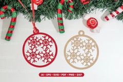 Christmas Decoration Ball Laser Cut SVG Bundle - CraftNest - Digital Crafting and Art