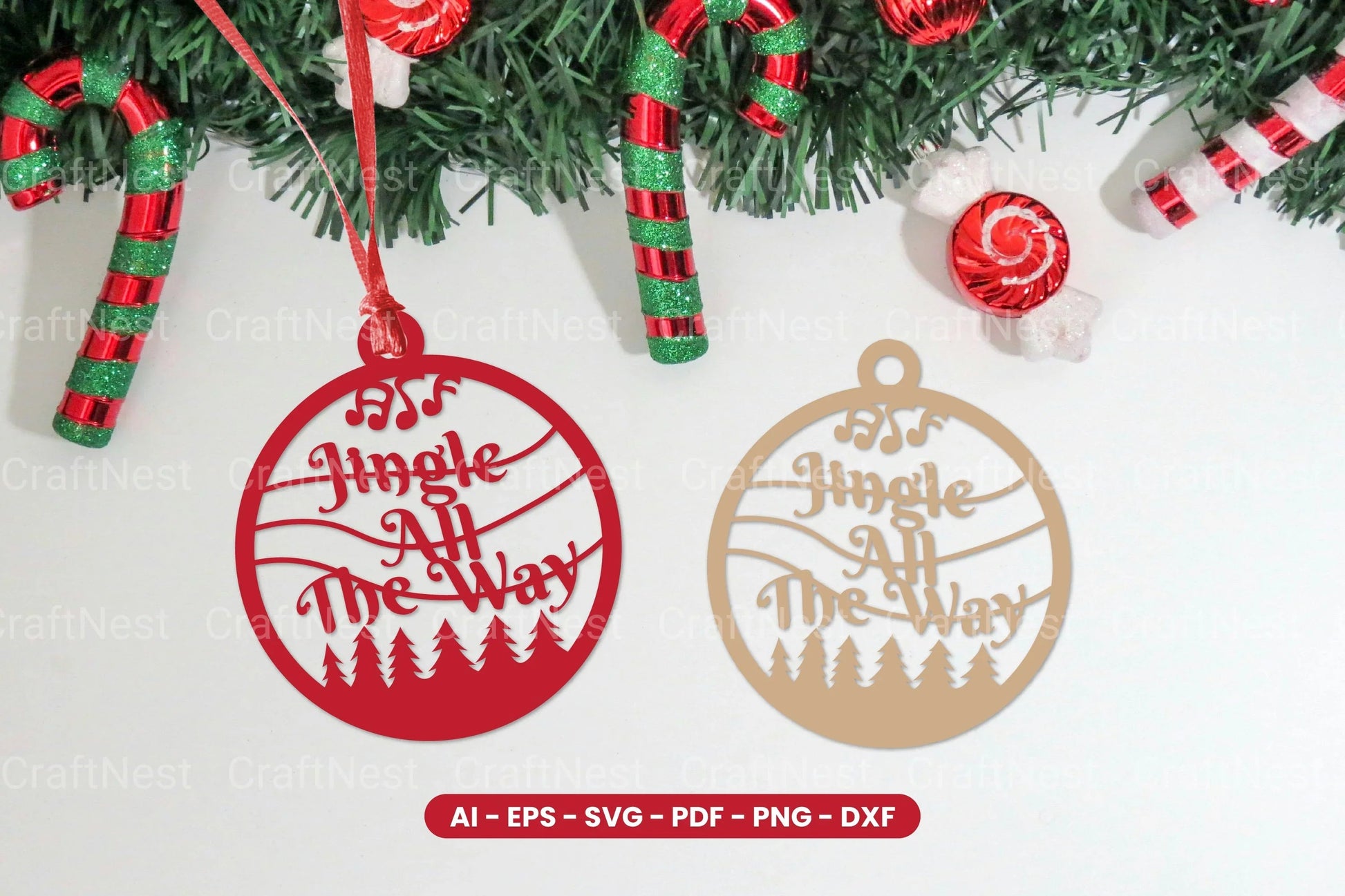 Christmas Decoration Ball Laser Cut SVG Bundle - CraftNest - Digital Crafting and Art