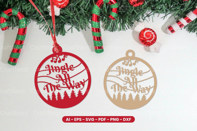 Christmas Decoration Ball Laser Cut SVG Bundle - CraftNest - Digital Crafting and Art