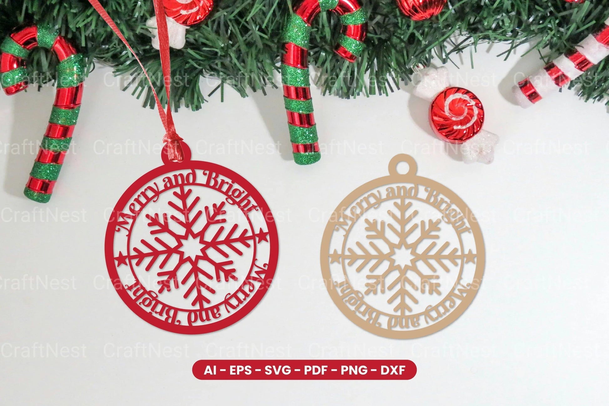Christmas Decoration Ball Laser Cut SVG Bundle - CraftNest - Digital Crafting and Art