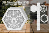Christmas Deer Hexagon Shadow Box Clipart Bundle