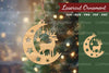 Christmas Deer in Moon Ornament Clipart Bundle