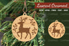 Christmas Deer Laser Cut Ornament Clipart Bundle