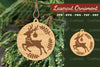 Christmas Deer Laser Cut Ornament Clipart Bundle
