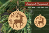 Christmas Deer Laser Cut Ornament Clipart Bundle