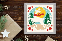 Christmas Deer Layered Paper Cut Clipart Bundle - CraftNest - Digital Crafting and Art