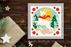 Christmas Deer Layered Paper Cut Clipart Bundle