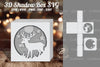 Christmas Deer Papercut Shadow Box Design