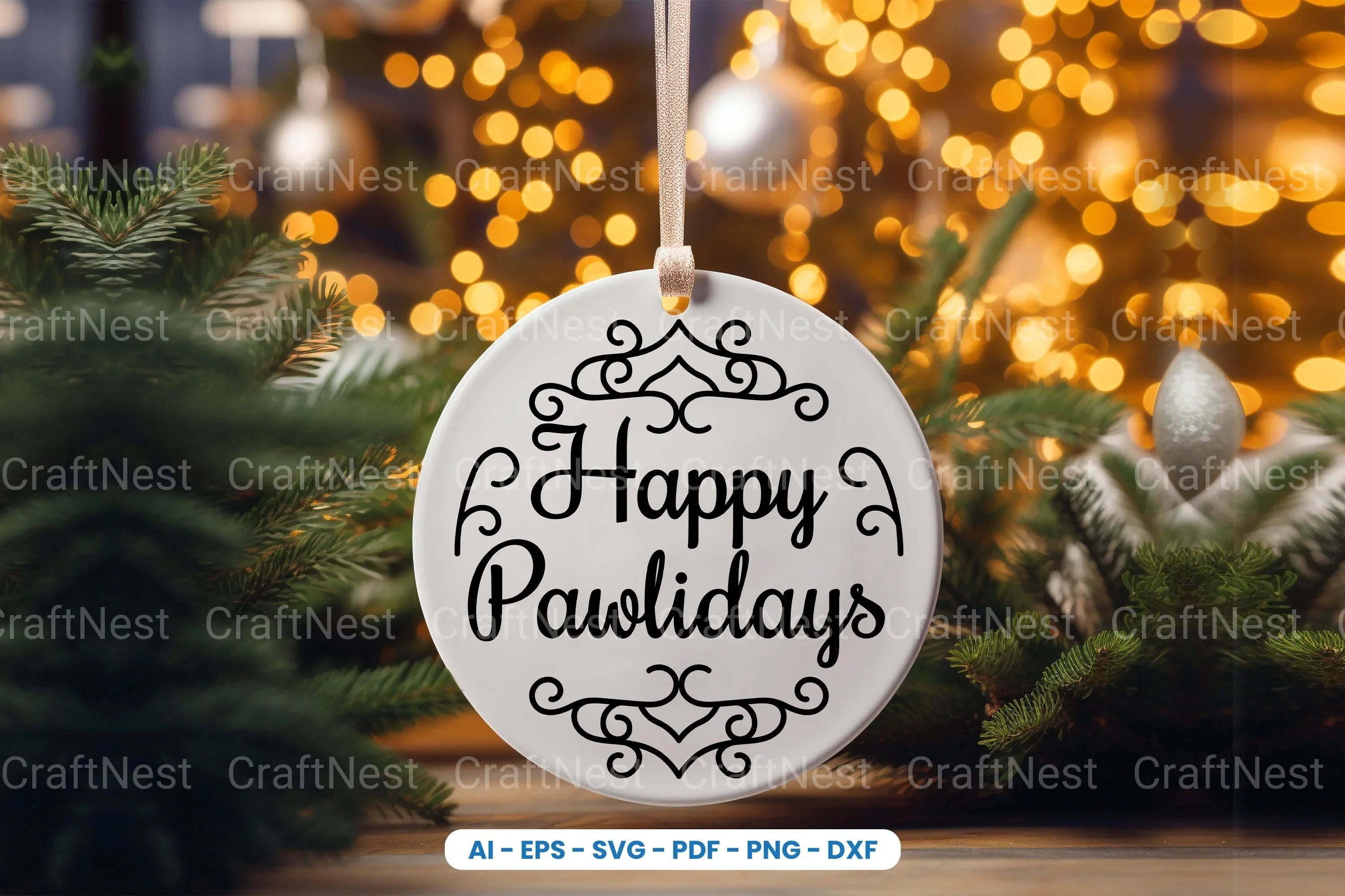 Christmas Dog Ornament SVG Bundle - CraftNest - Digital Crafting and Art