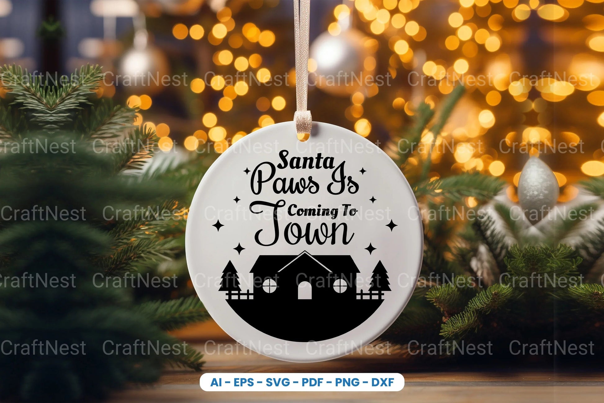 Christmas Dog Ornament SVG Bundle - CraftNest - Digital Crafting and Art