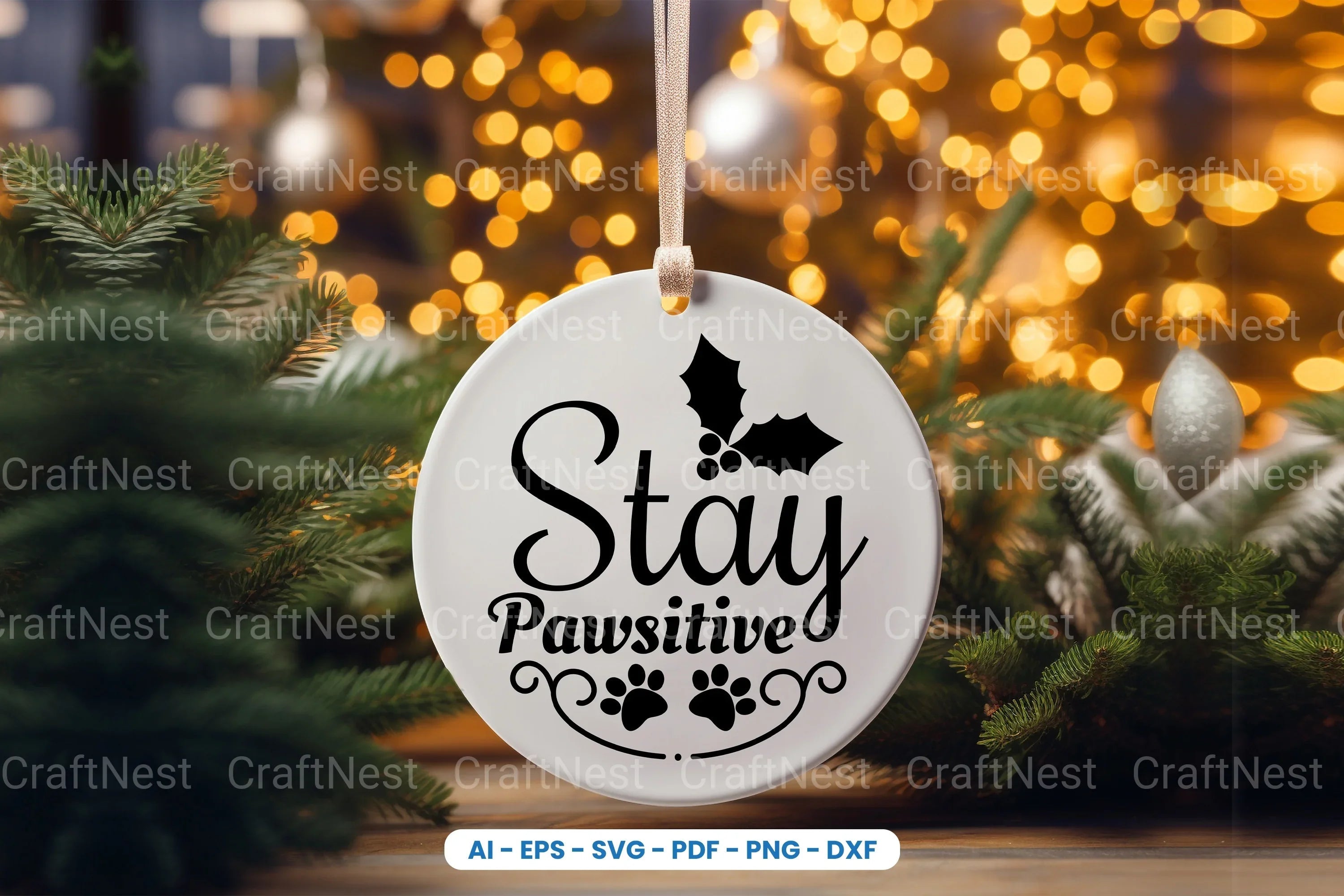 Christmas Dog Ornament SVG Bundle - CraftNest - Digital Crafting and Art