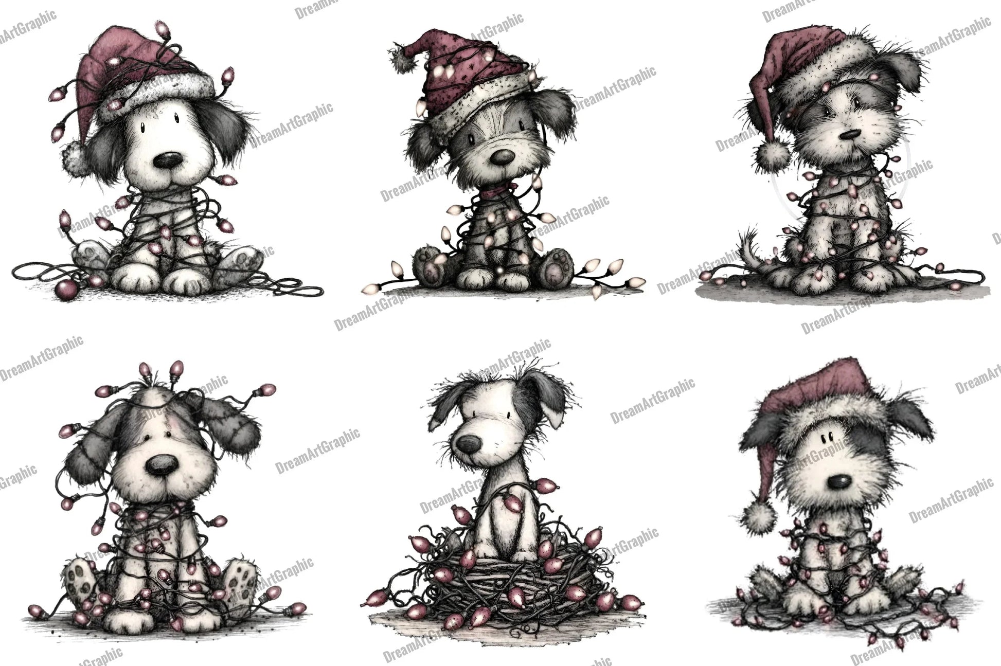 Christmas Dog Clipart Bundle - CraftNest - Digital Crafting and Art