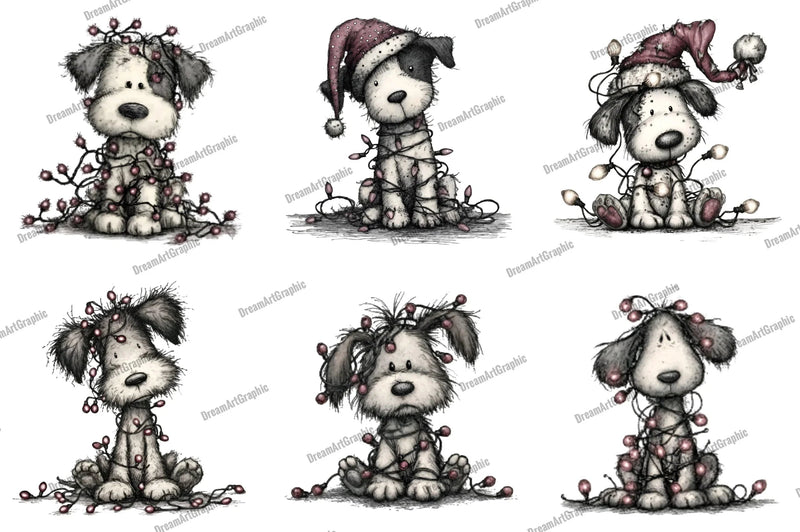 Christmas Dog Clipart Bundle - CraftNest - Digital Crafting and Art