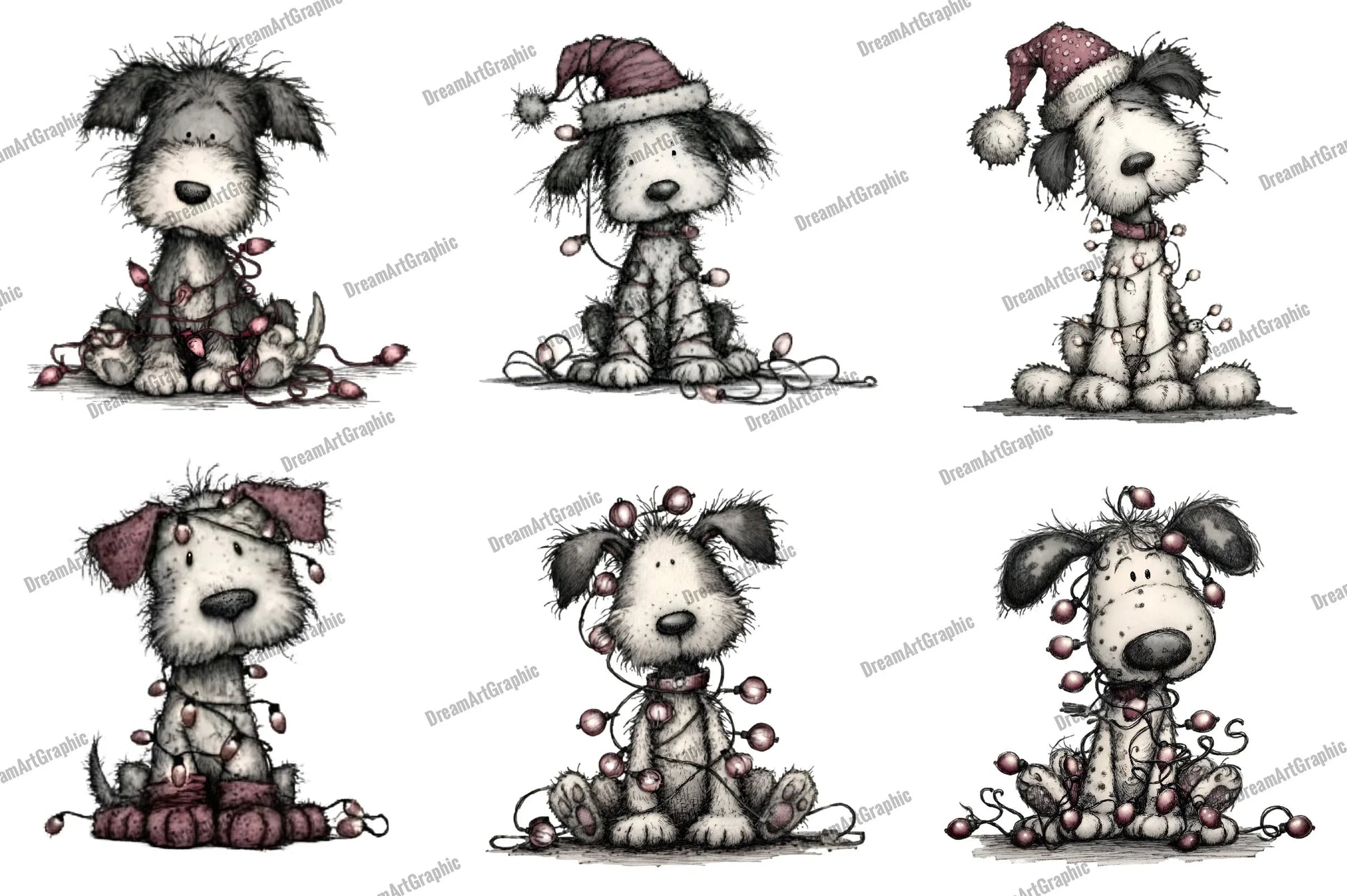 Christmas Dog Clipart Bundle - CraftNest - Digital Crafting and Art