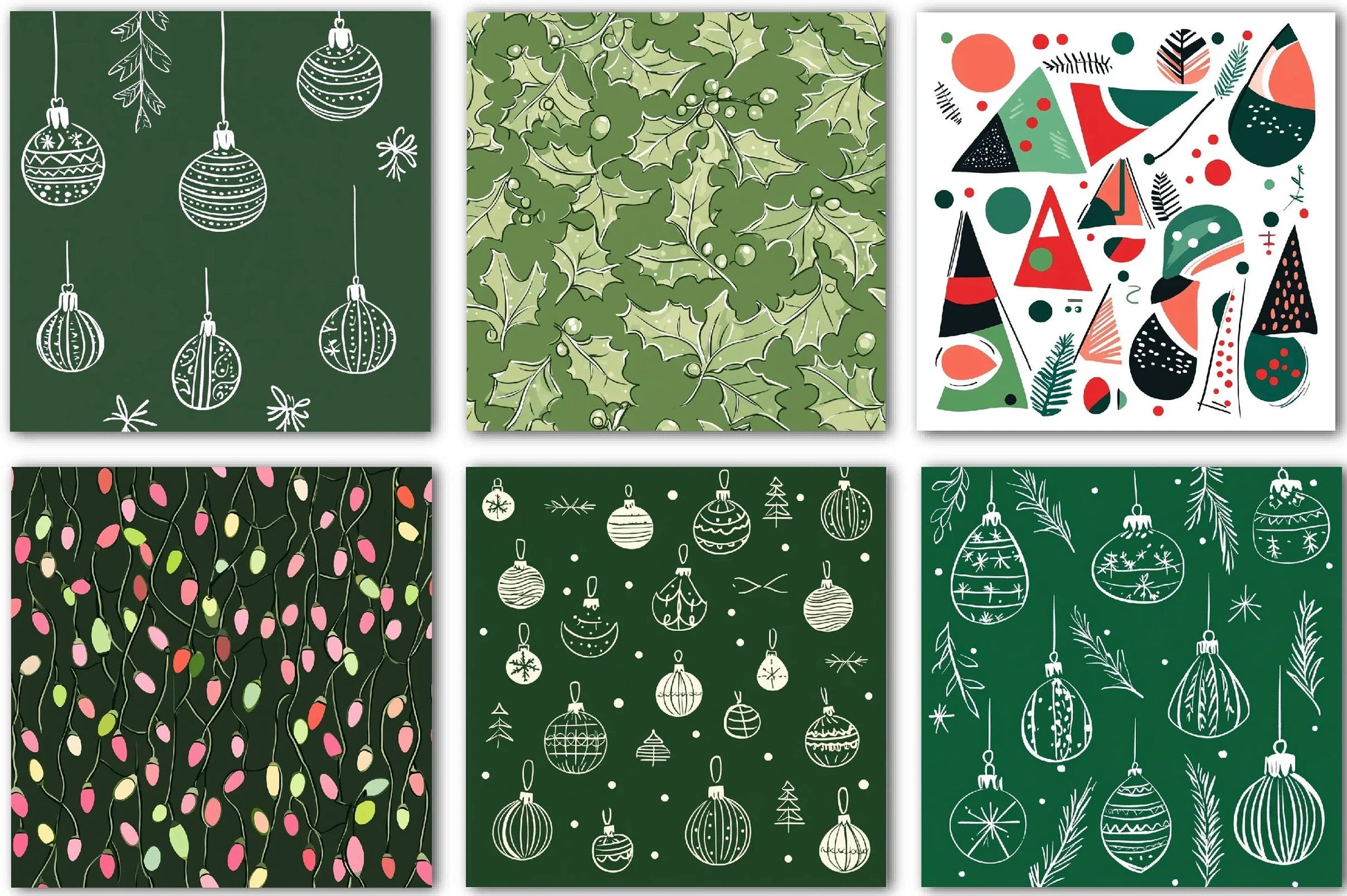Christmas Doodle Digital Paper Design - CraftNest - Digital Crafting and Art
