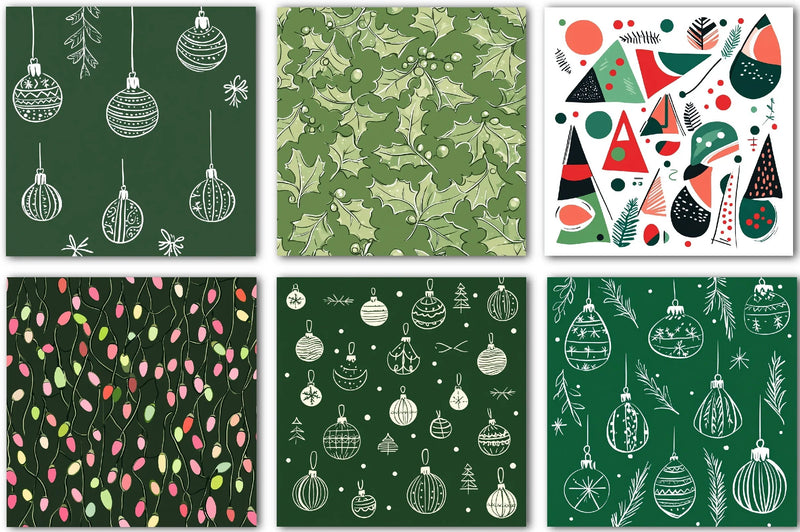 Christmas Doodle Digital Paper Design - CraftNest - Digital Crafting and Art