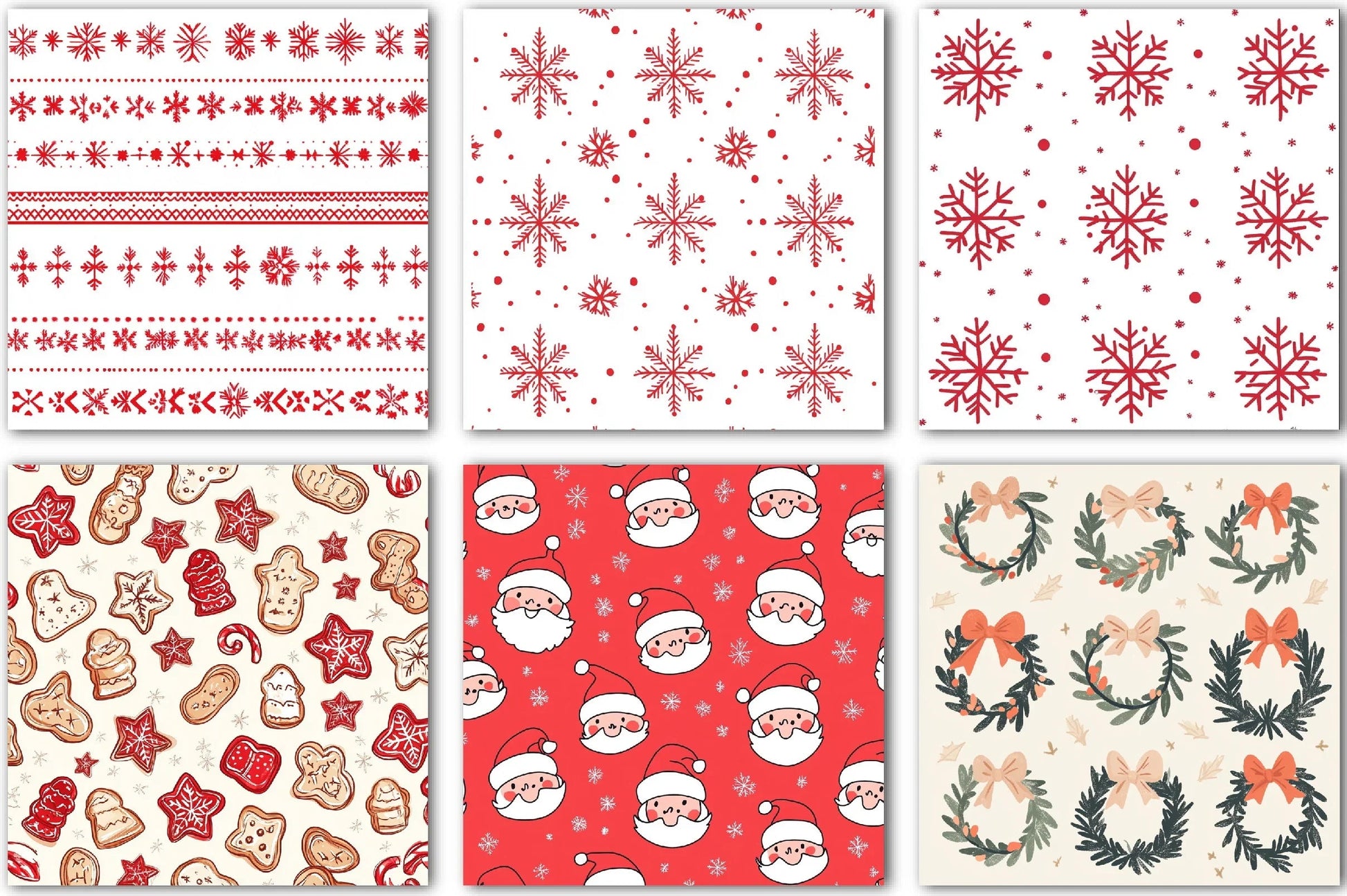 Christmas Doodle Digital Paper Design - CraftNest - Digital Crafting and Art
