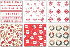 Christmas Doodle Digital Paper Design - CraftNest - Digital Crafting and Art