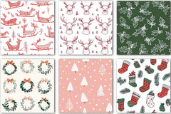 Christmas Doodle Digital Paper Design - CraftNest - Digital Crafting and Art