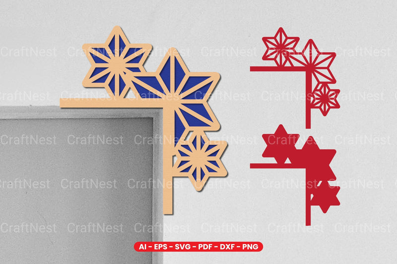 Christmas Door Corner Laser Cut SVG Bundle - CraftNest - Digital Crafting and Art