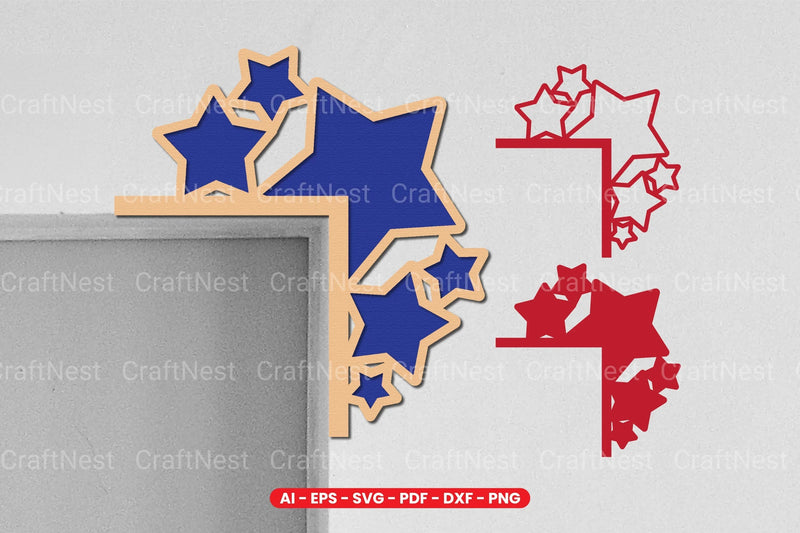 Christmas Door Corner Laser Cut SVG Bundle - CraftNest - Digital Crafting and Art