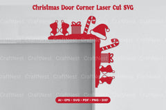 Christmas Door Corner Laser Cut SVG Bundle - CraftNest - Digital Crafting and Art