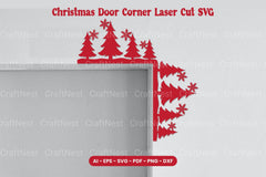 Christmas Door Corner Laser Cut SVG Bundle - CraftNest - Digital Crafting and Art
