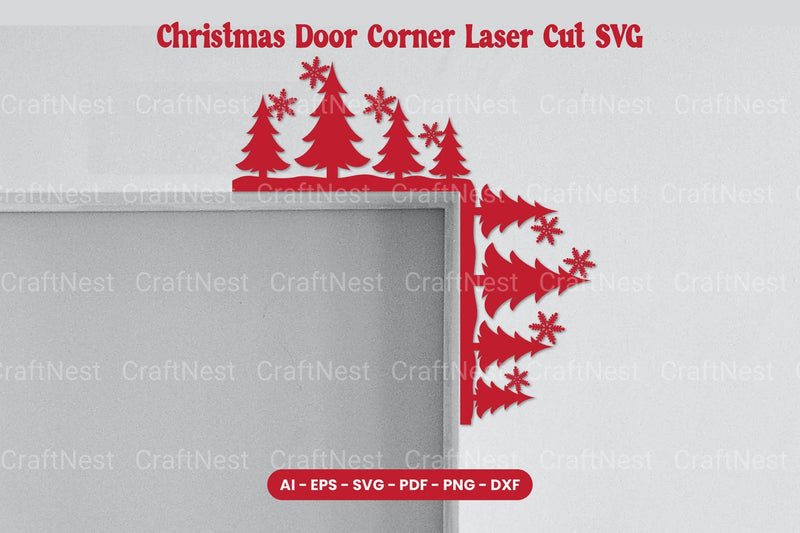 Christmas Door Corner Laser Cut SVG Bundle - CraftNest - Digital Crafting and Art